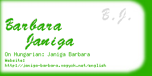 barbara janiga business card